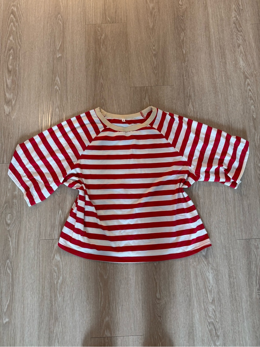 Stripe Short Sleeve Top